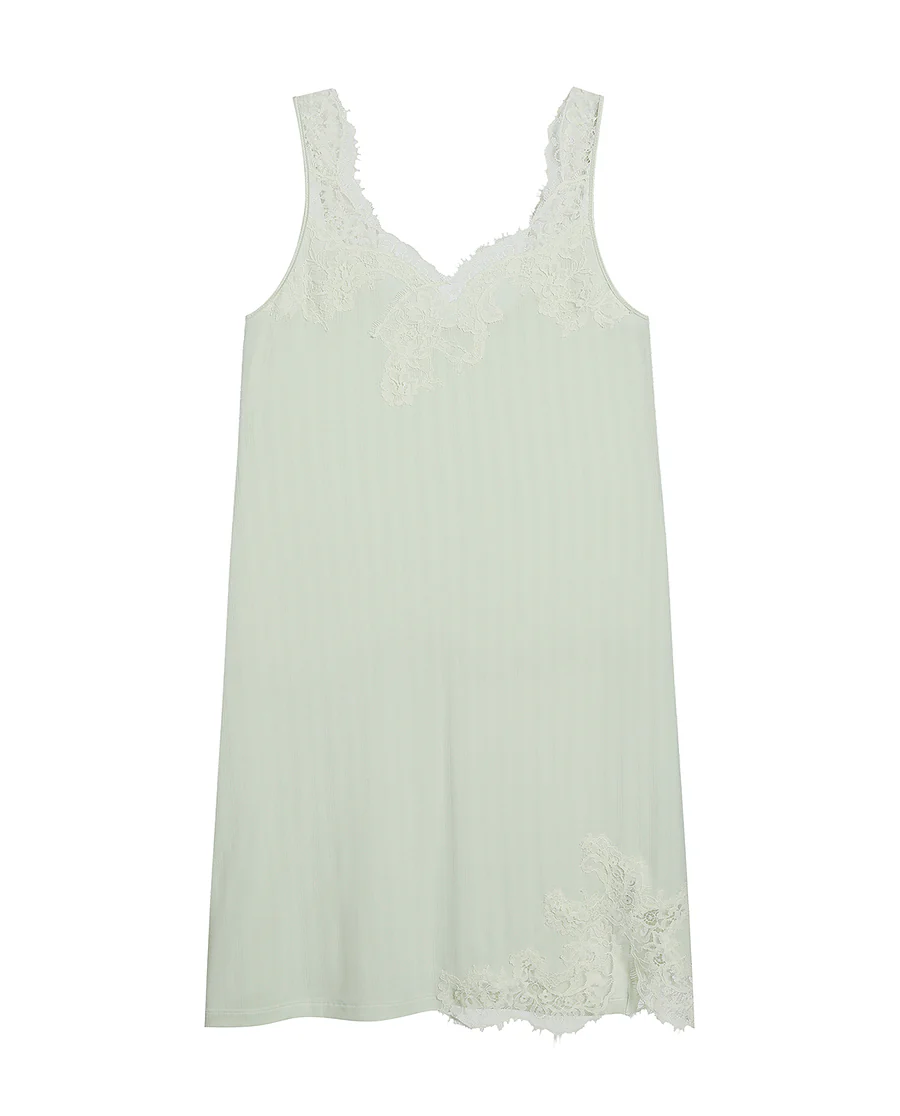 Aimer Lace Wide Shoulder Short Nightgown - Image 6