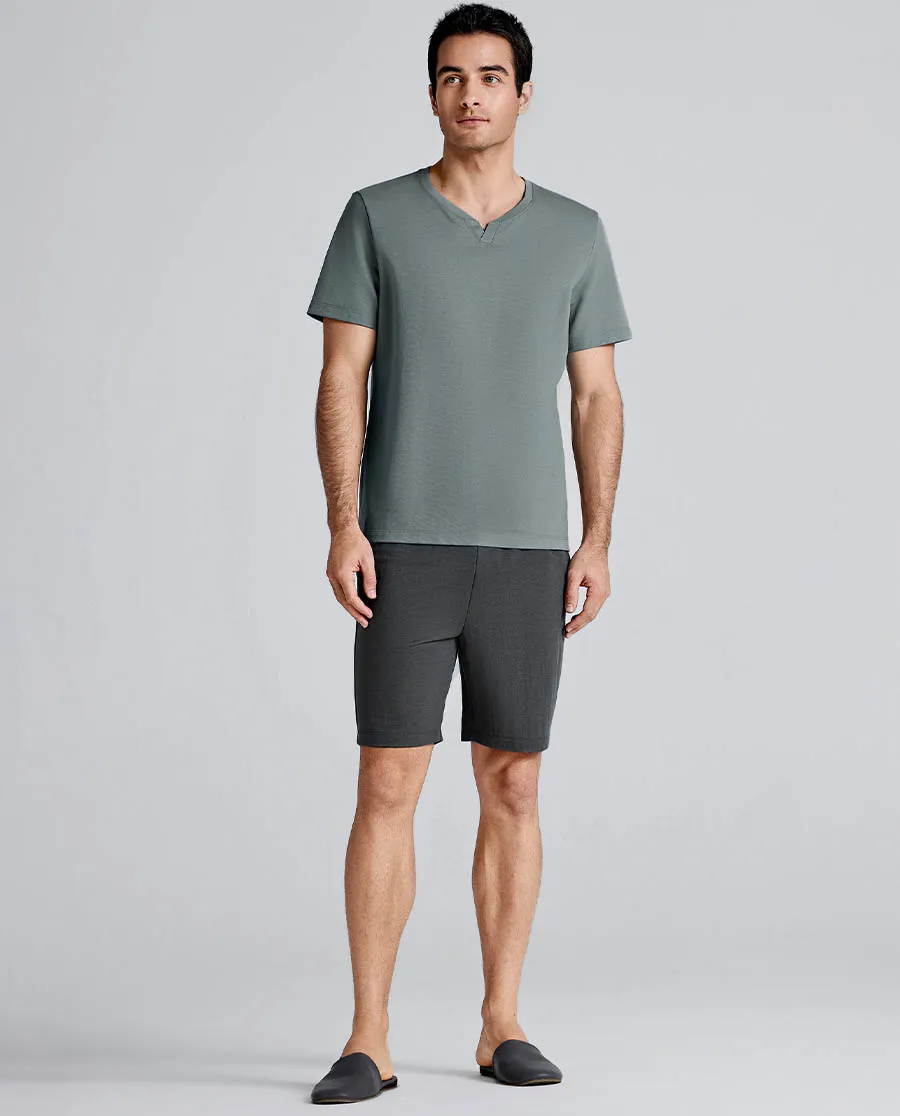 Aimer Men Cool Feeling Crew Neck Pajama Set - Image 3