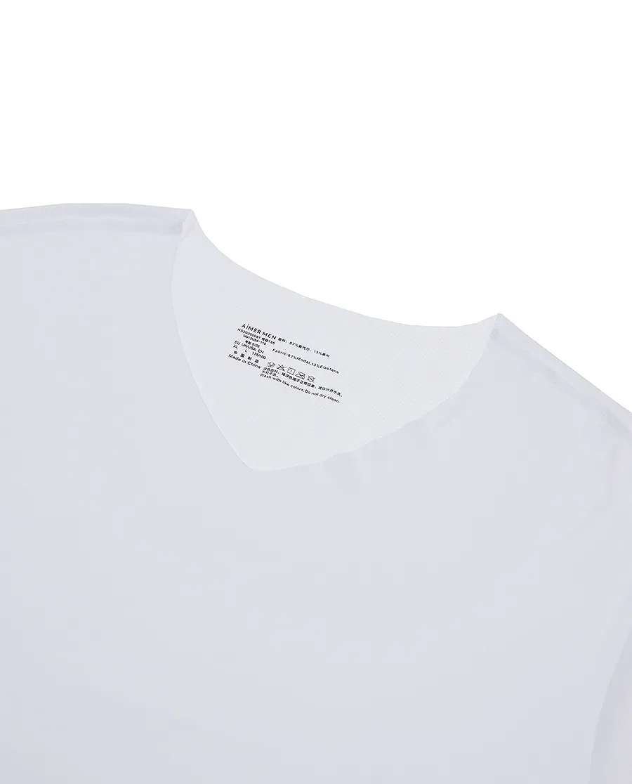 Aimer Men V-Neck Modal Short-Sleeved T-Shirt - Image 5